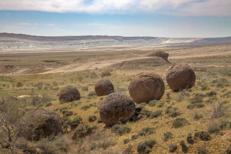 The Valley of Balls in the Mangystau region